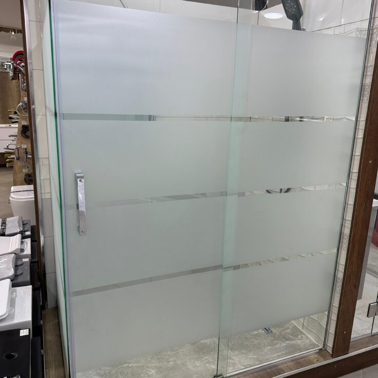 Cabine de douche vitrée – kit inox intégré