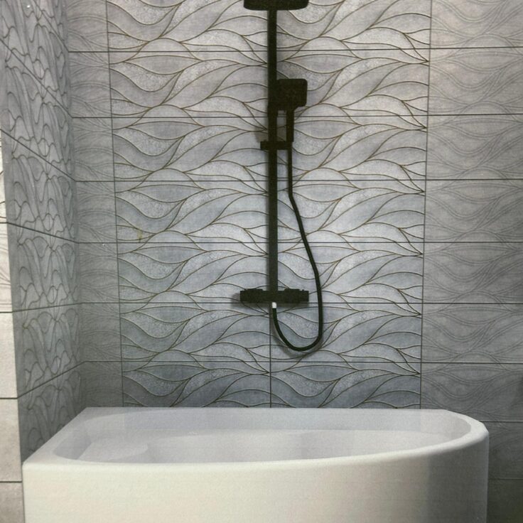 Faïence Sheraton Gris -25x60 cm - 3D .