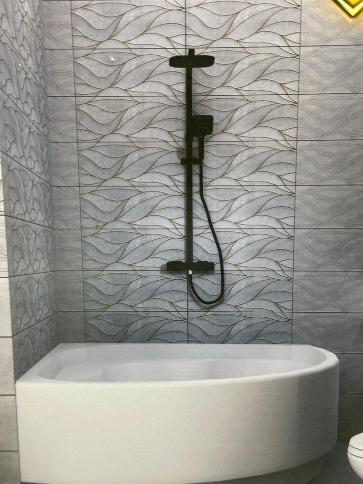 Faïence Sheraton  Gris  -25x60 cm -  3D . – Image 4