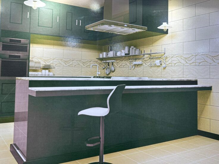 Faïence Hilton Beige   -25x60 cm -  3D . – Image 3