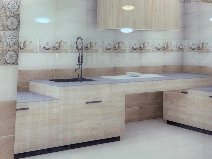 Faïence Malysia Beige Clair et Fonce -25x60 cm - Cuisine  et Mosaïque. – Image 3