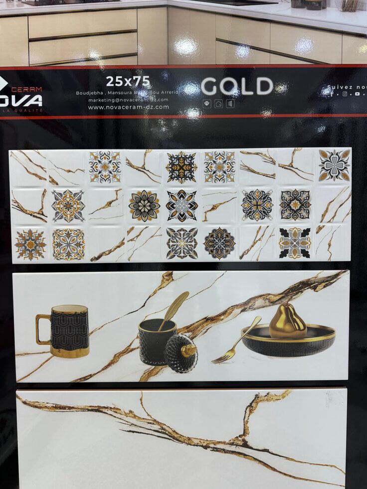 Faïence Gold - 25x75 cm -motif mosaïque et cuisine – Image 5