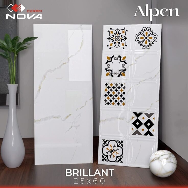 Faience alpe 25x 60cm - Motif Mosaïque