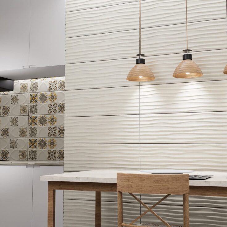 Faïence Texas Beige - 25x75 cm - Motif Mosaïque – Image 4