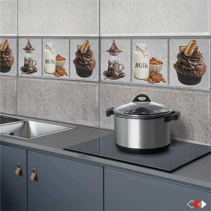 Faience Peau de Chat Gris Claire et Fonce 25x60 cm- motif cuisine et salle de bain – Image 2