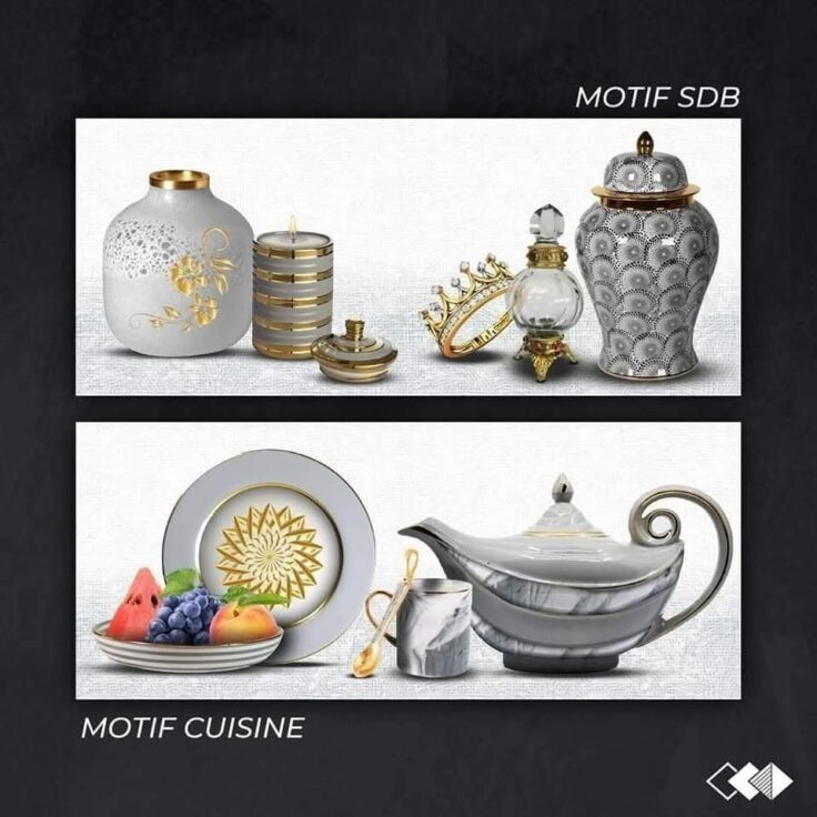 Faïence Antalya Gris  Clair et Fonce -25x60 cm - Cuisine  et Mosaïque. – Image 3