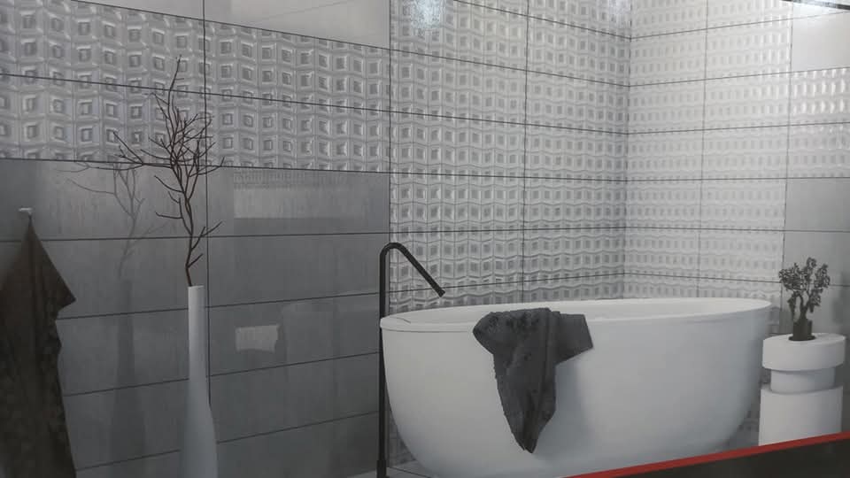 Faïence Diana Gris-25x75 cm - motif mosaïque – Image 2