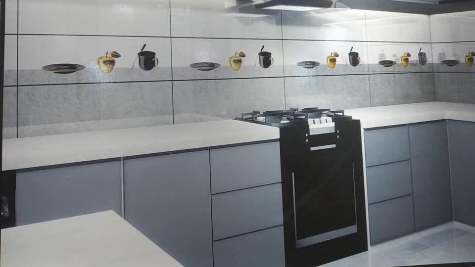 Faïence Diana Gris -25x75 cm - motif mosaïque et cuisine. – Image 2