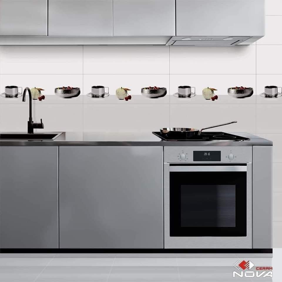 Faïence Compus Gris -25x75 cm - motif mosaïque et cuisine . – Image 2