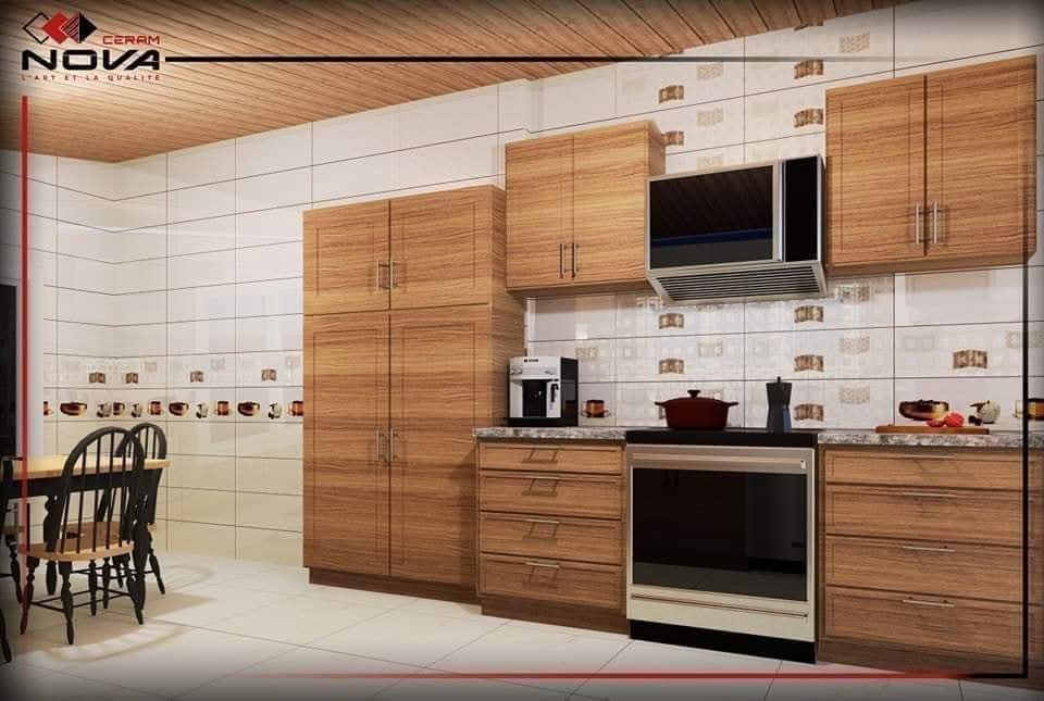 Faïence Compus Beige -25x75 cm - motif mosaïque et cuisine . – Image 2