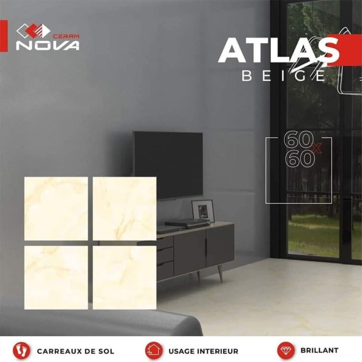 Dalle de sol Atlas Beige-60x60 cm – Image 3