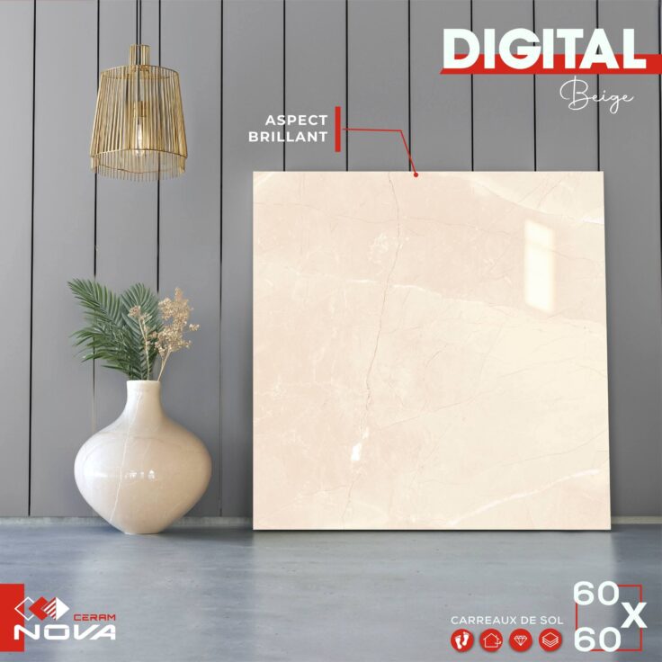 Dalle de sol Digital Beige-60x60 cm – Image 2