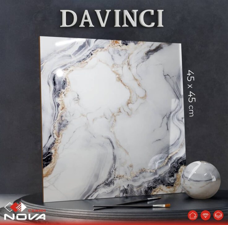 Dalle de sol Davinci -45x45cm-Brillante
