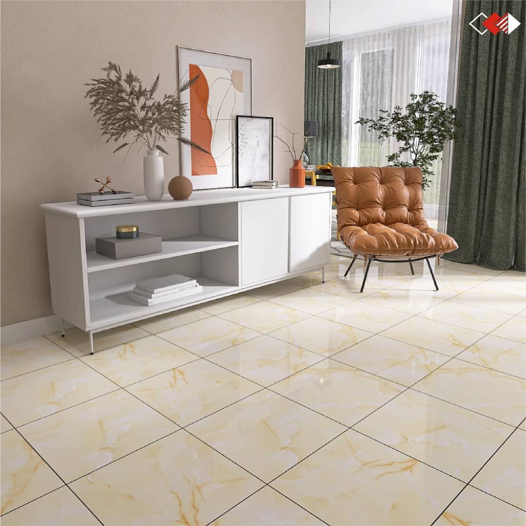 Dalle de sol Atlas Beige -45x45cm-Brillante. – Image 4