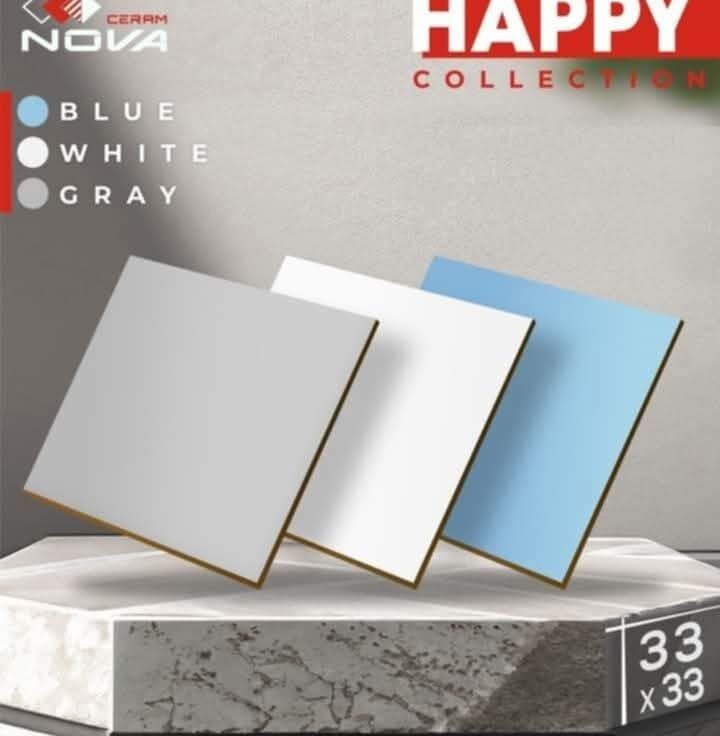 Dalle de sol Happy -33x33 cm- Mate .