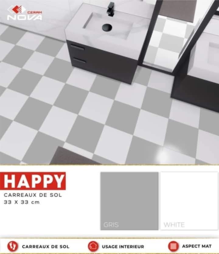 Dalle de sol Happy -33x33 cm- Mate . – Image 2