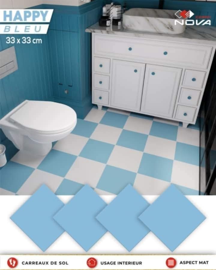 Dalle de sol Happy -33x33 cm- Mate . – Image 4