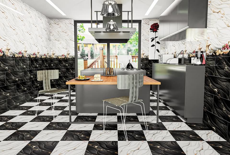 Dalle de sol Plume -33x33 cm- Mate . – Image 3