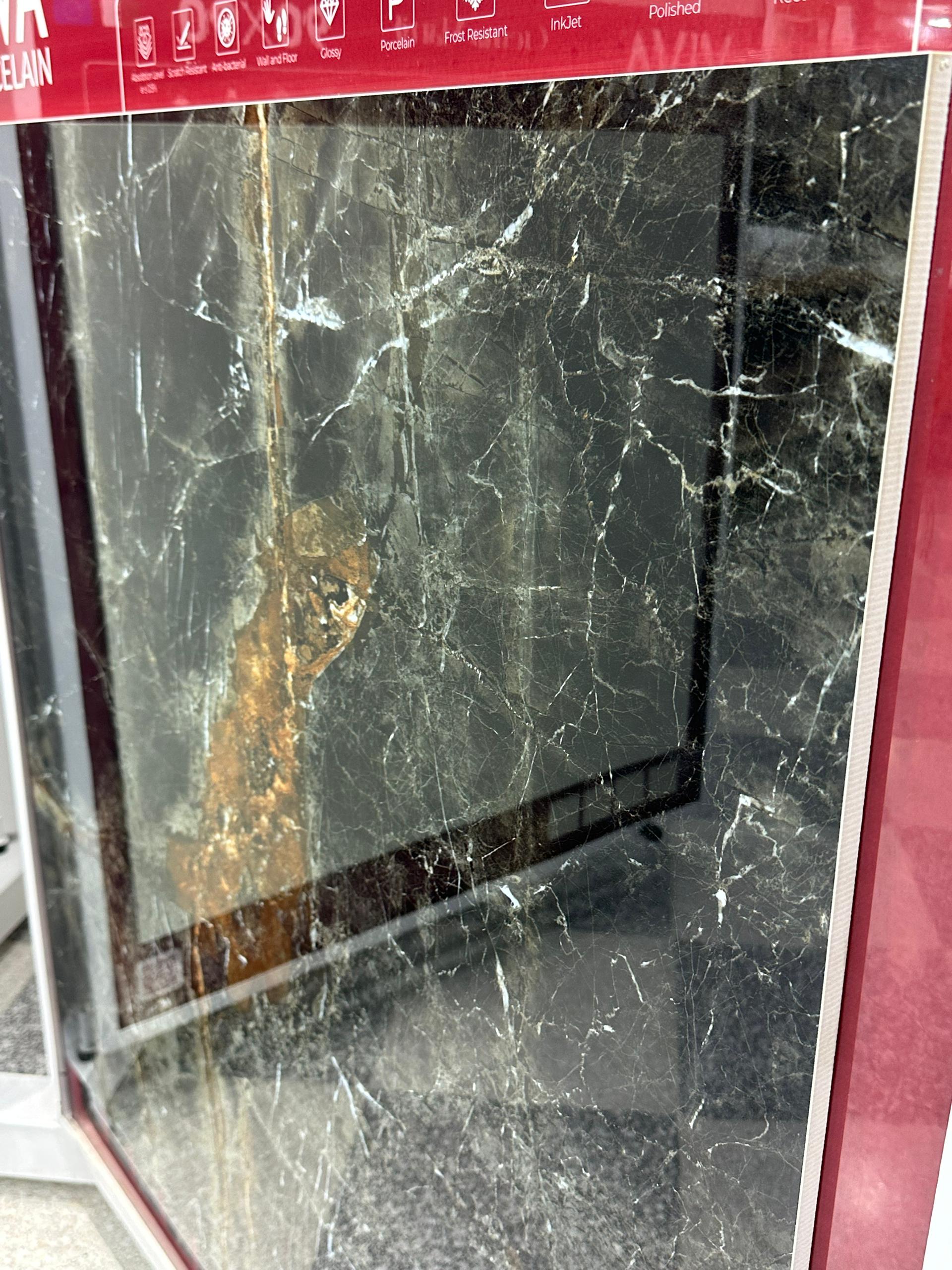 Dalle de sol Porcelaine 90x90 cm-Grove Black- poli Rectifier . – Image 4