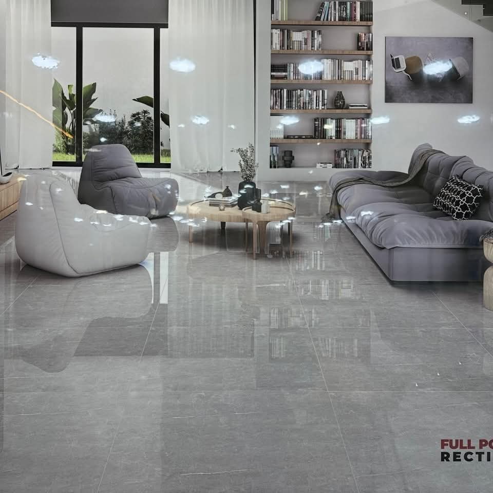 Dalle de sol Porcelaine 90x90 cm-Marmorea gris- poli Rectifier . – Image 5