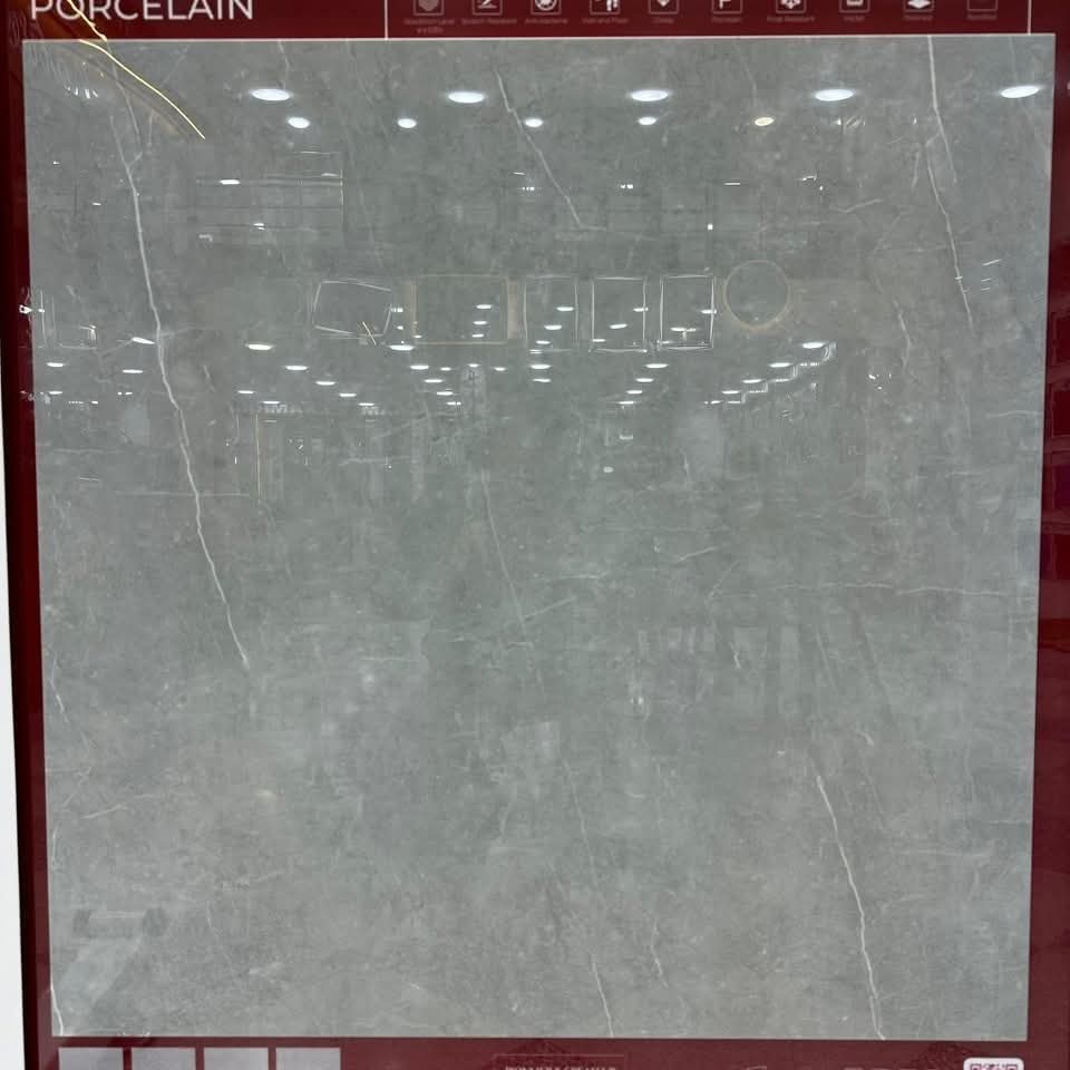 Dalle de sol Porcelaine 90x90 cm-Marmorea gris- poli Rectifier . – Image 4