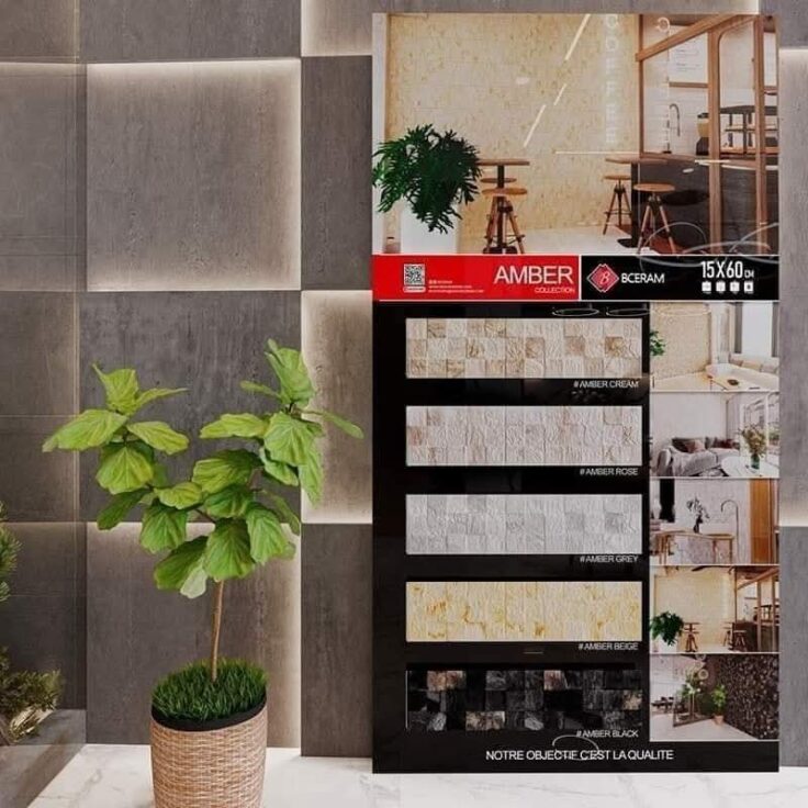 Faïence imitation Pierre 15x60cm-revetement mural .